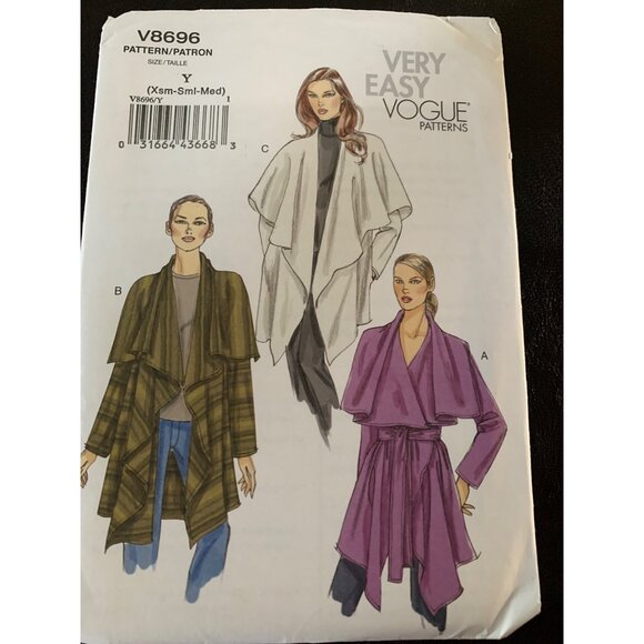 Vogue Misses Jacket Sewing Pattern V8696 Sz Xsm to Med - Uncut - Picture 8 of 8